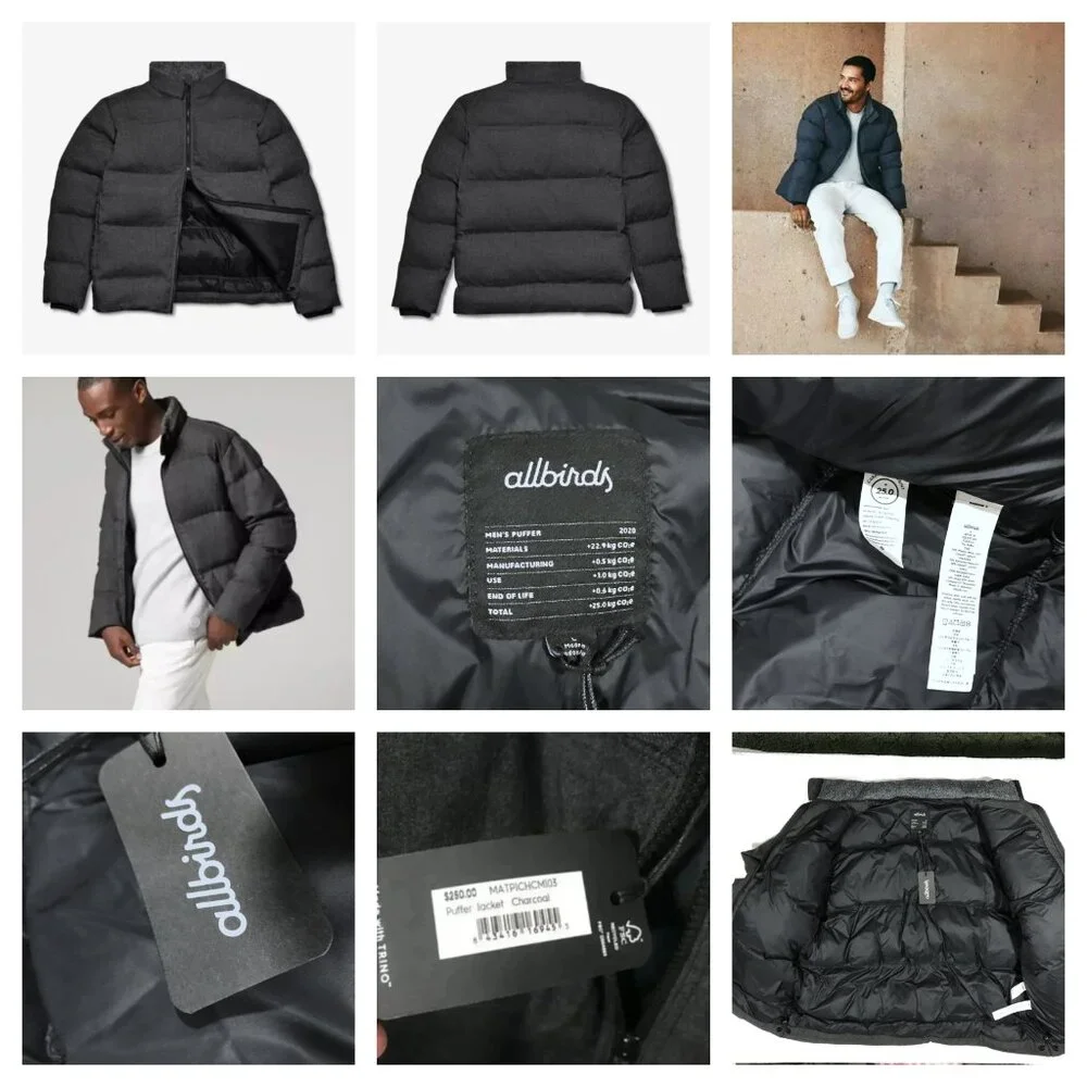 Allbirds Puffer Jacket Coat Men L NEW - Picture 15 of 15